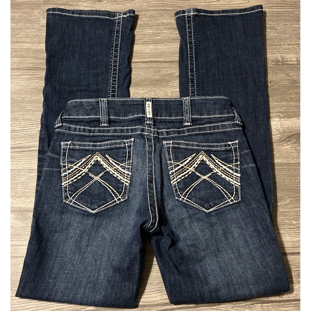 Ariat R.E.A.L. Rosy Whipstitch Stretch Low Rise Bootcut Jeans Size 27 (28x32) - Picture 3 of 12